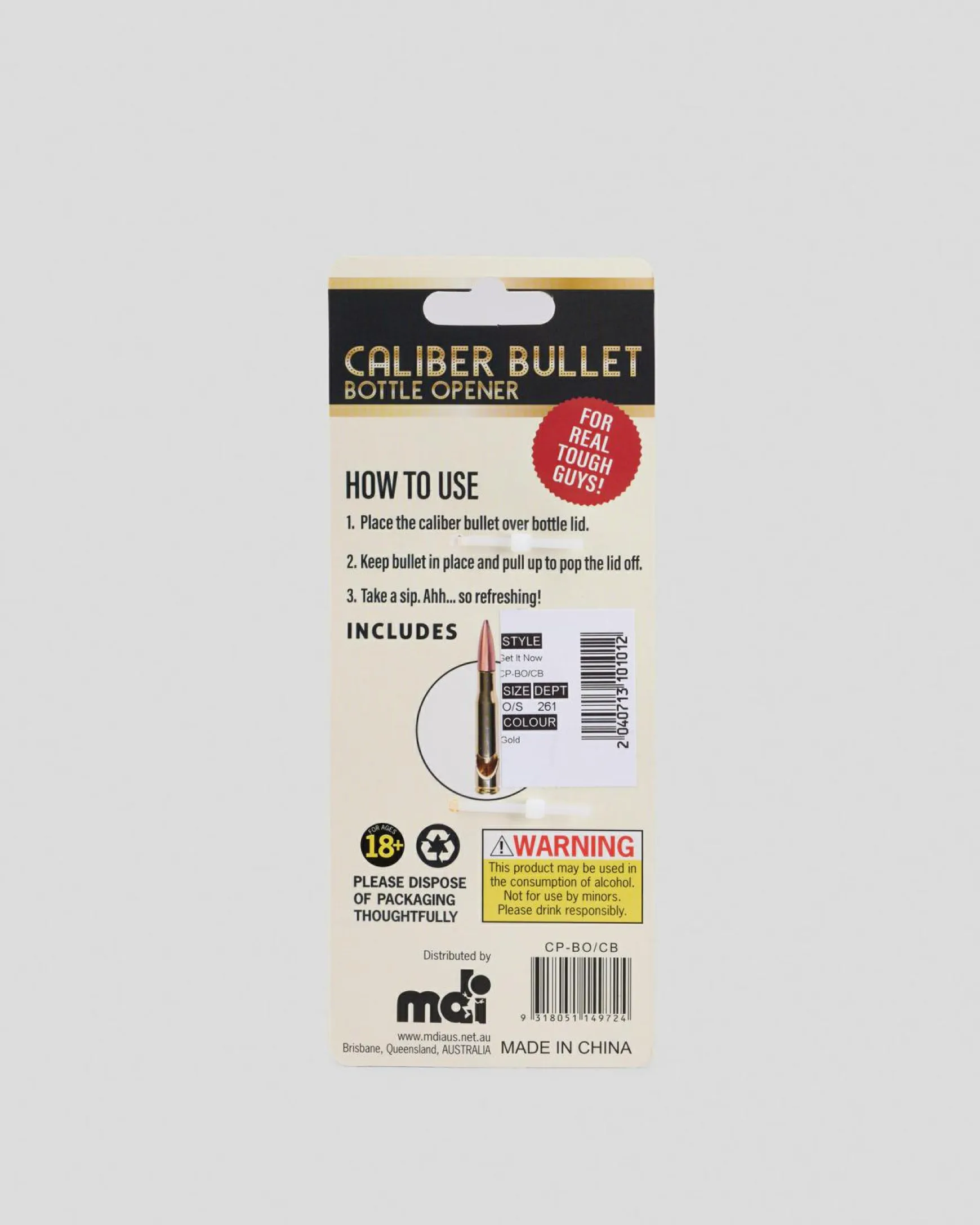 50 Caliber Bullet Bottle Opener