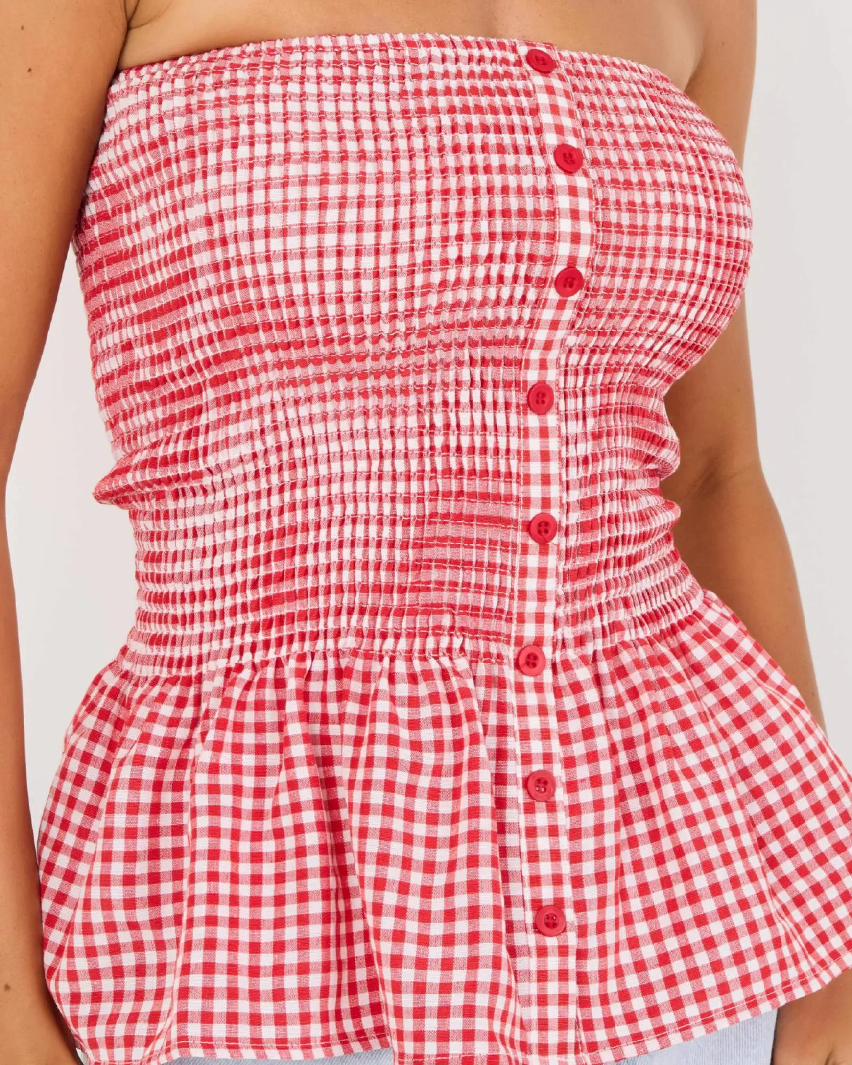 Annie Peplum Tube Top