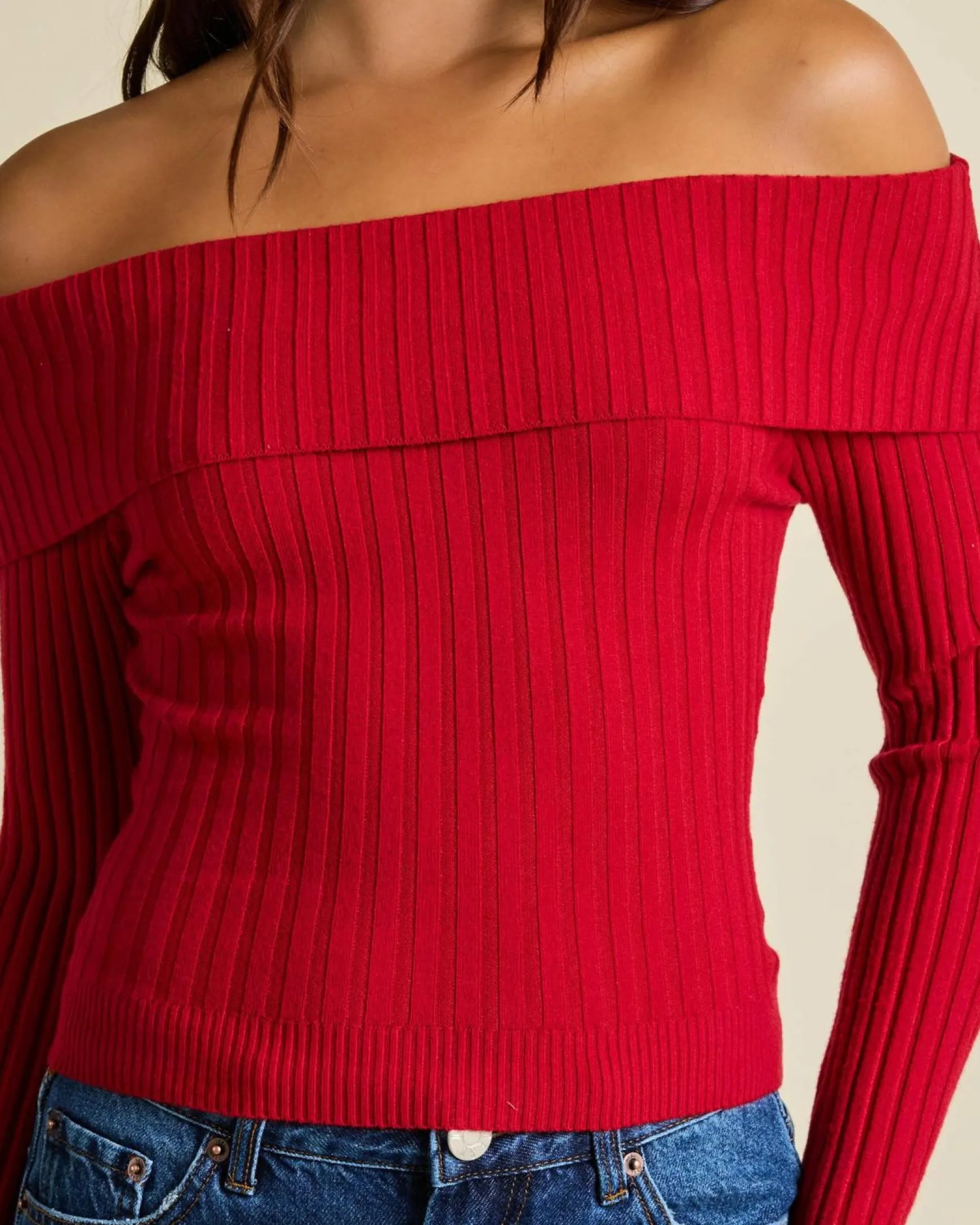 Ari Off Shoulder Knit Top