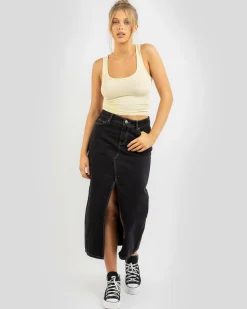Basic Scoop Neck Rib Tank Top