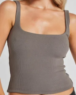 Basic Square Neck Rib Tank Top