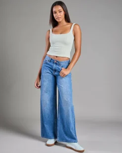 Basic Square Neck Rib Tank Top