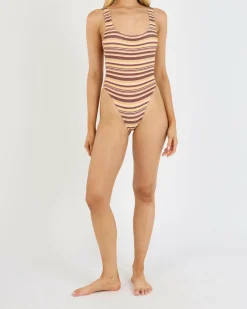 Beach Waves Square Tanker One Piece Swimsuit