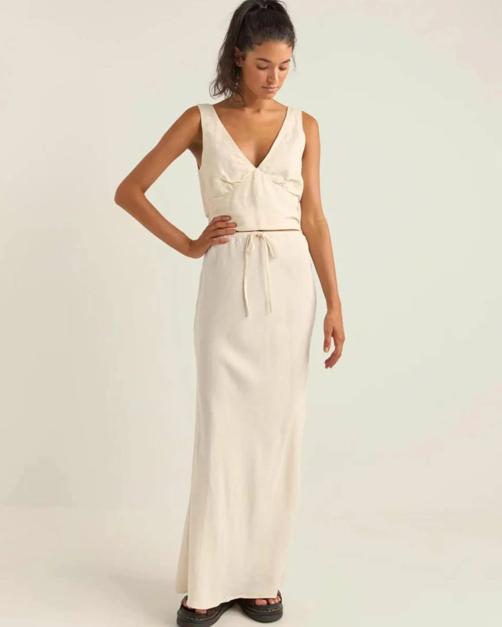 Bias Cut Maxi Skirt