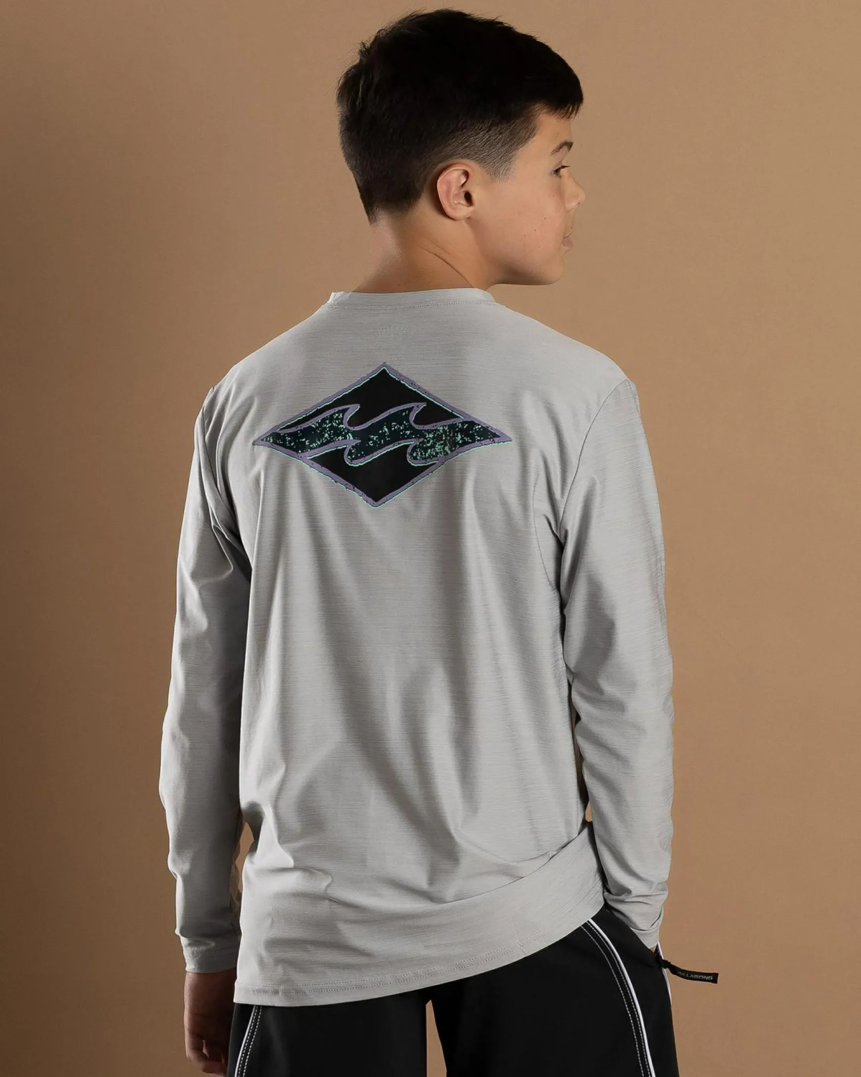 Boys' Diamond Shoreline Long Sleeve Rash Vest