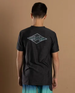 Boys' Diamond Shoreline Short Sleeve Rash Vest