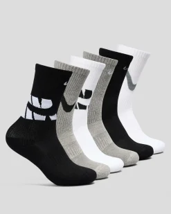 Boys' Everyday Comfort Crew Socks 6 Pack