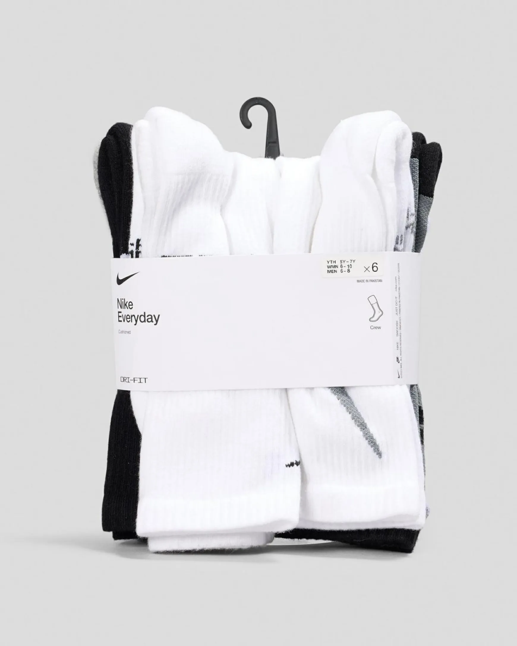 Boys' Everyday Comfort Crew Socks 6 Pack
