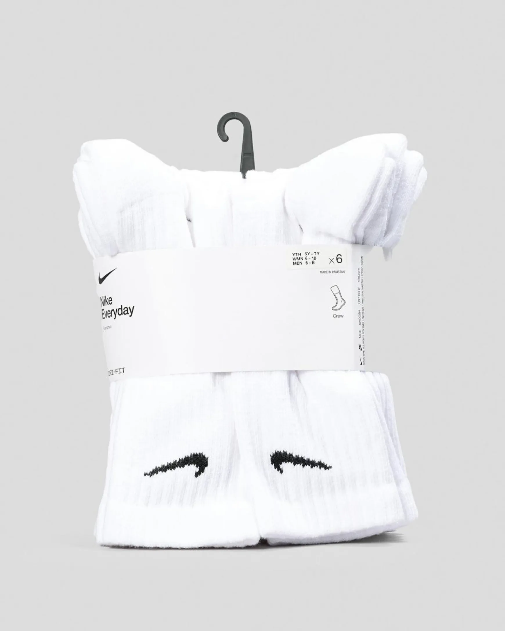 Boys' Everyday Crew Socks 6 Pack