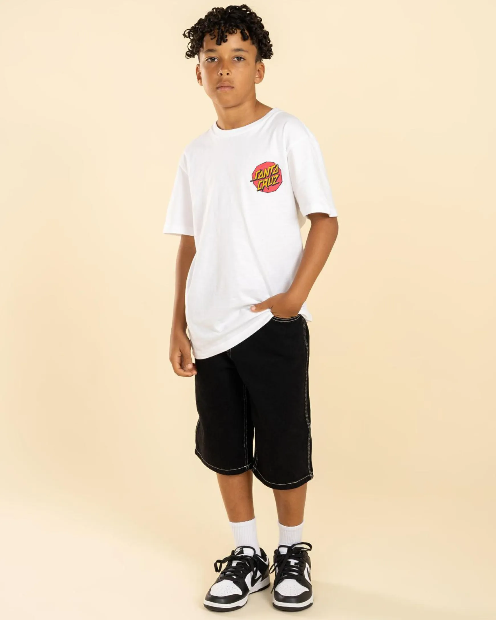 Boys' Flamed Collegiate Arch Denim Shorts