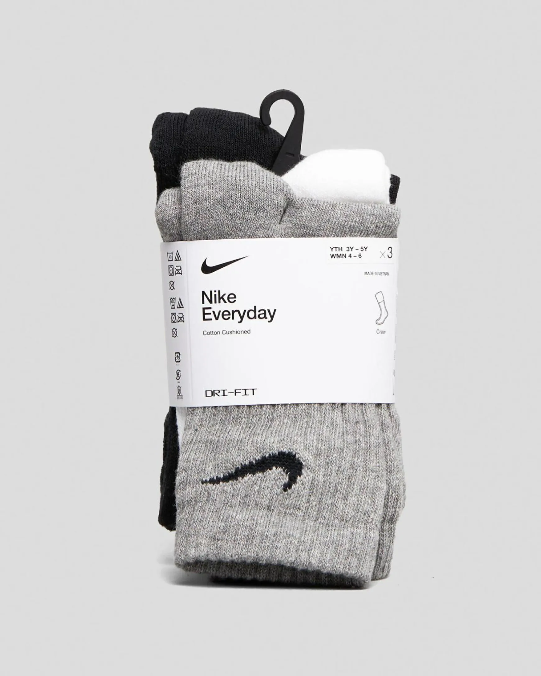 Boys' Perfect Cushion Crew Trail Socks 3 Pack