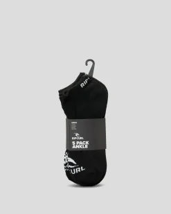 Brand Ankle Socks 5 Pack