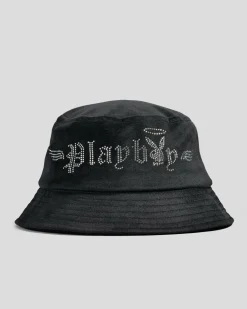 Bunny Angel Diamonte Bucket Hat