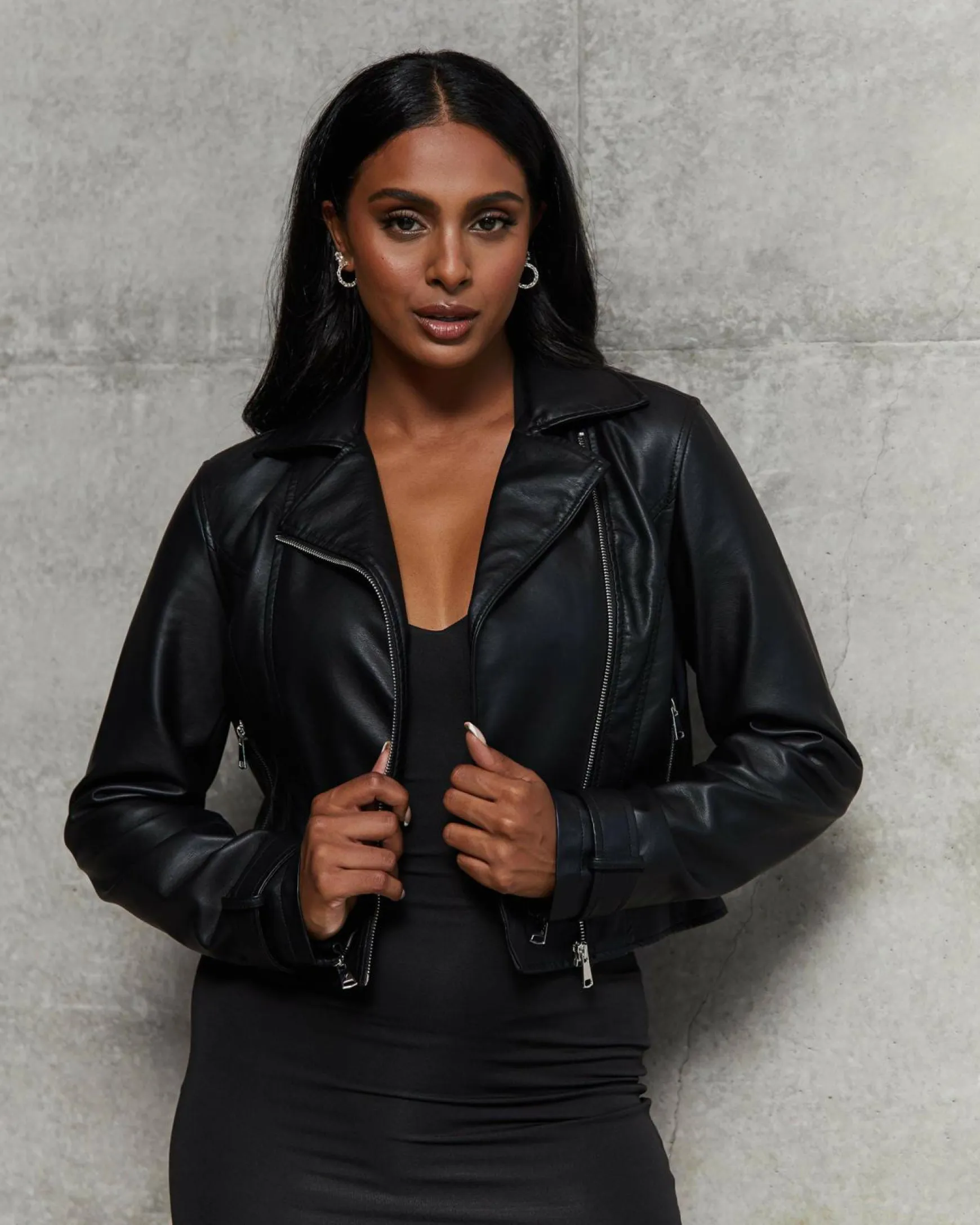 Channing Faux Leather Jacket