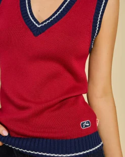 Cherry Pop Skimmer Knit Vest
