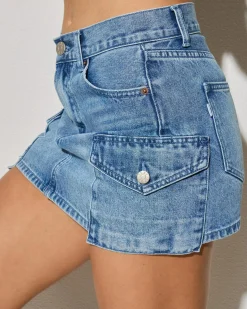 Claire Cargo Denim Skirt