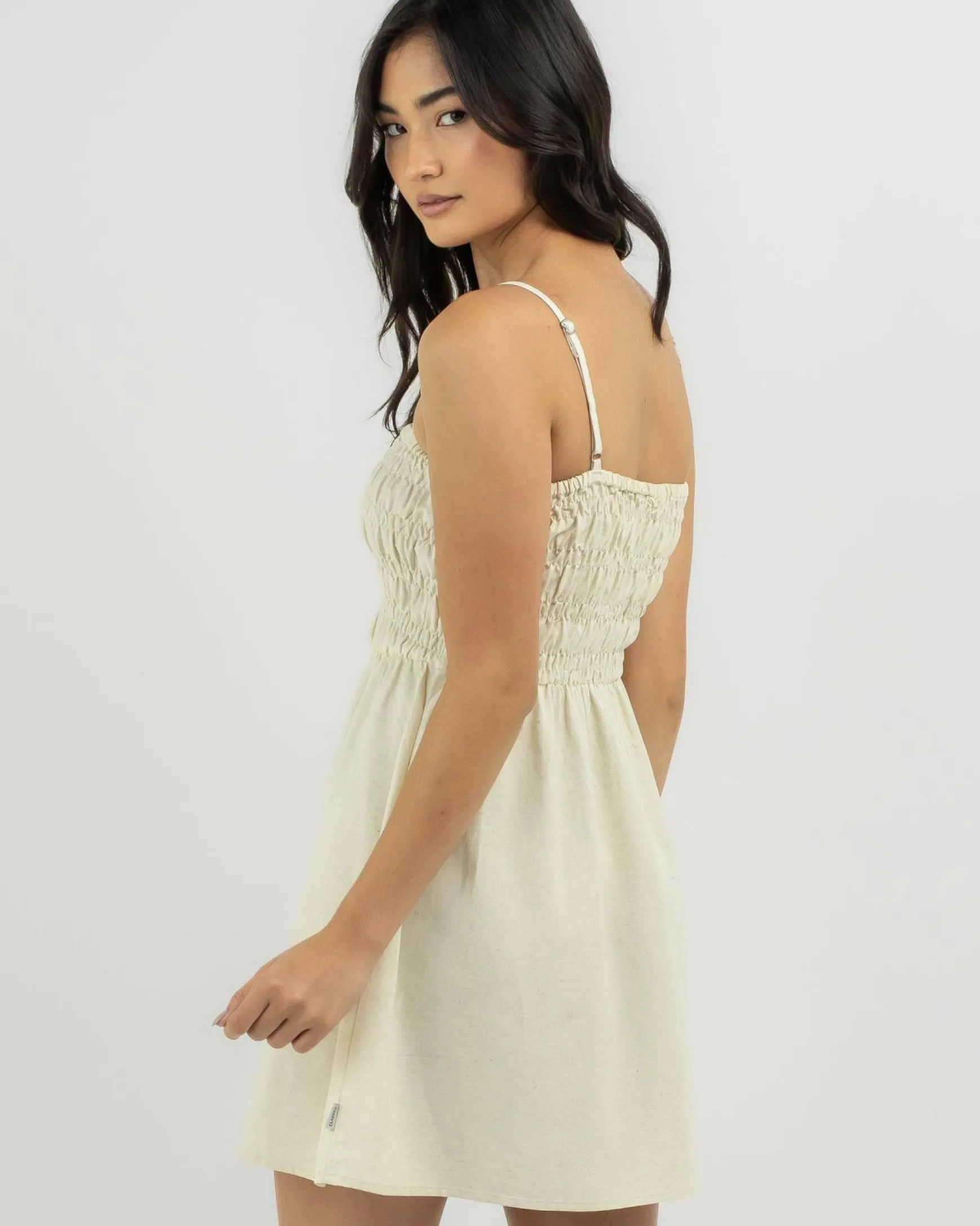 Classic Shirred Mini Dress