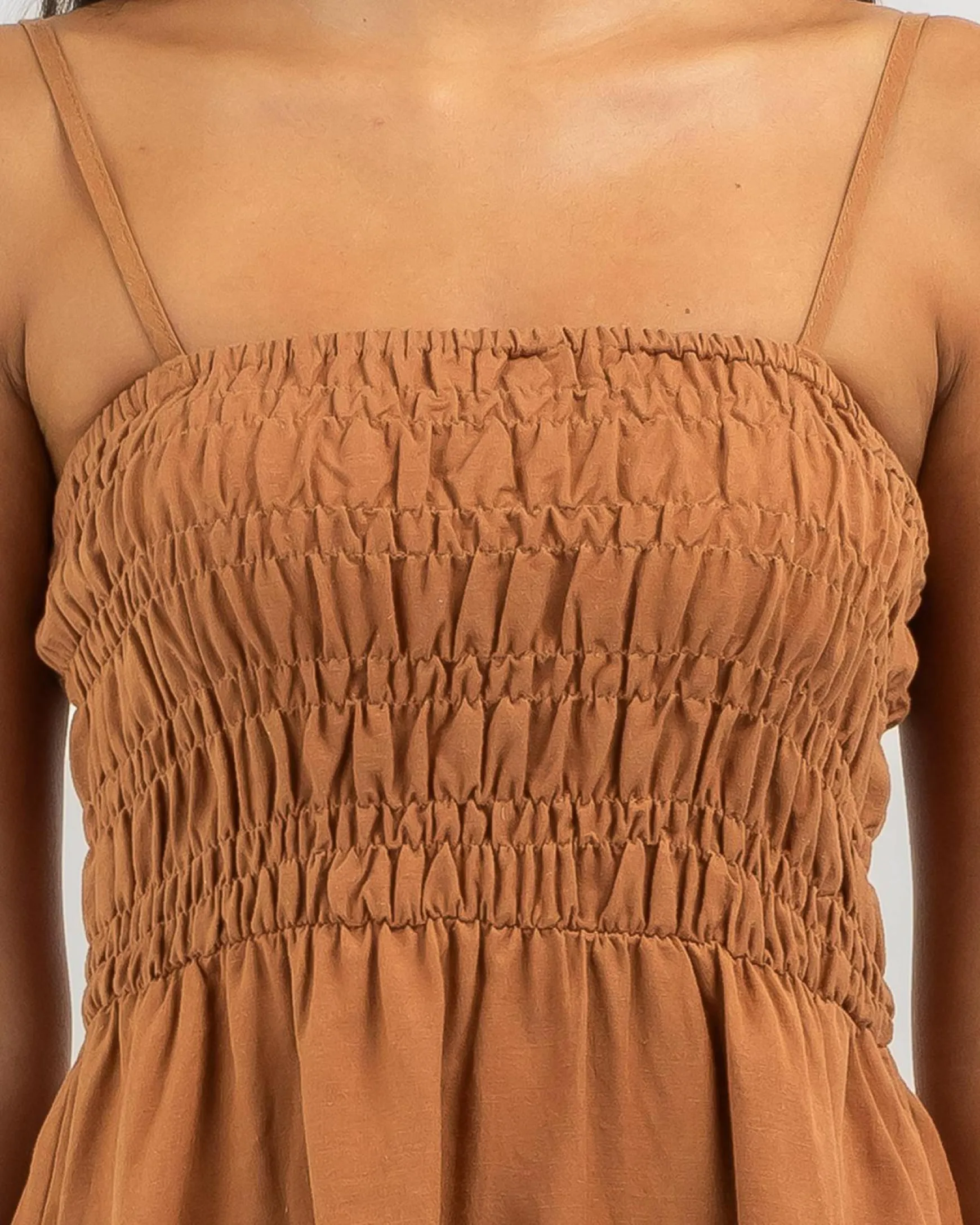 Classic Shirred Mini Dress