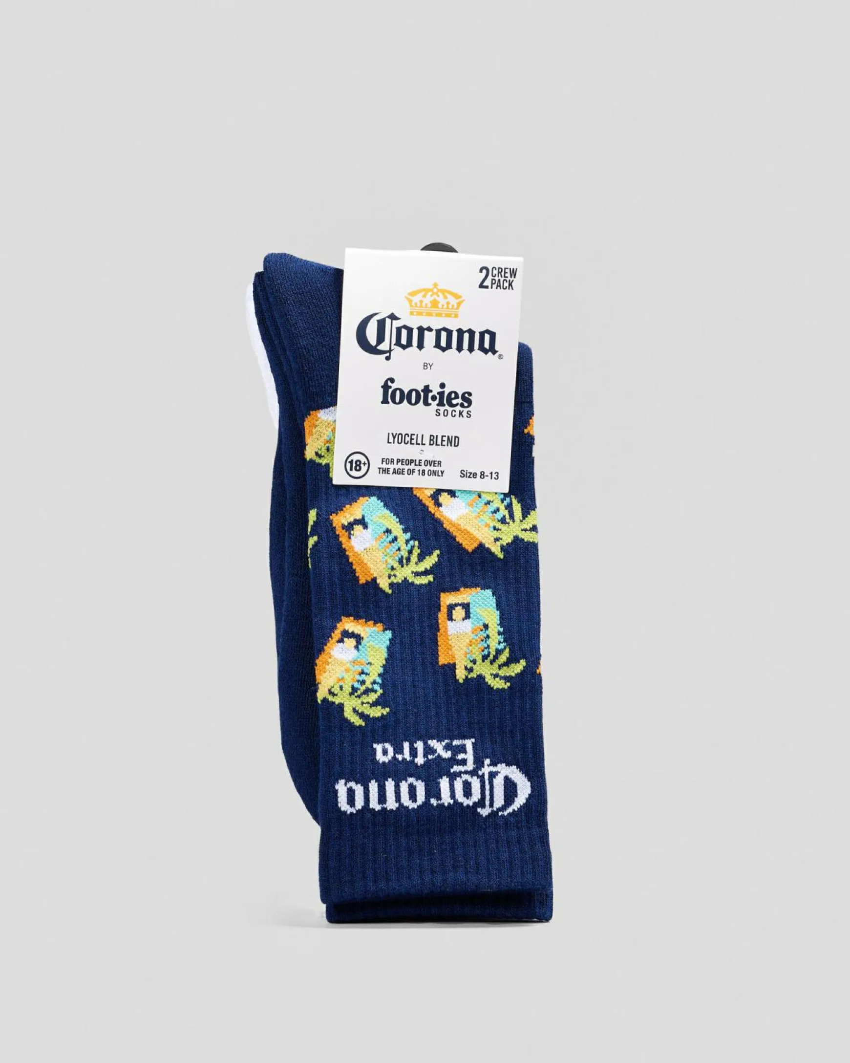 Corona Beach Life Sneaker Socks 2 Pack