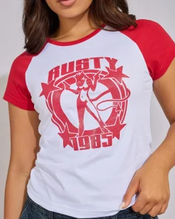 Daring Devil Cap Sleeve Baby Tee