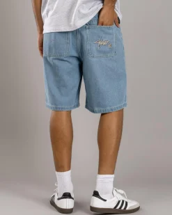 Embroidered Denim Shorts