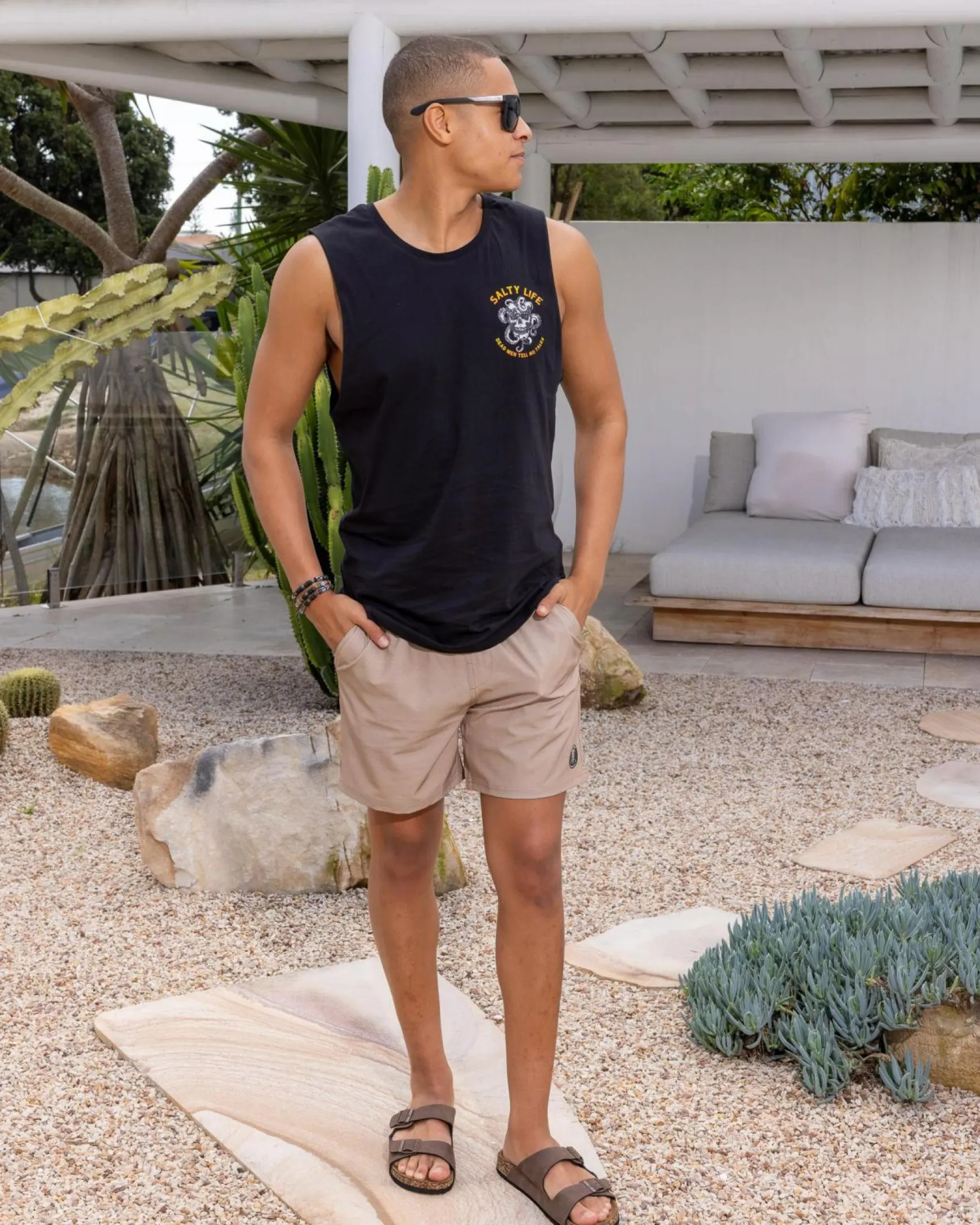 Formal Elastic Waist Shorts