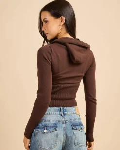 Georgie Zip Knit Hoodie