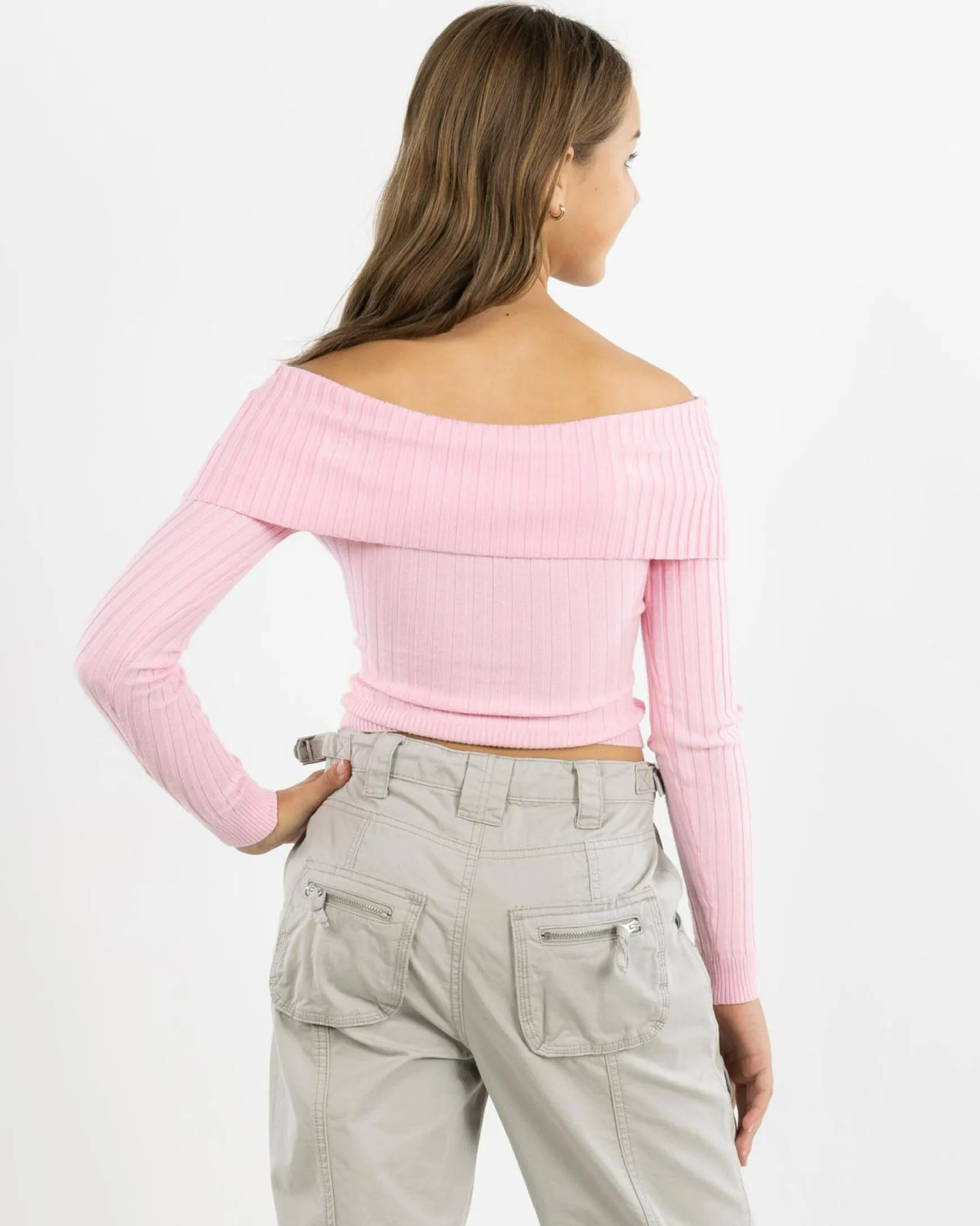 Girls' Ari Off Shoulder Knit Top