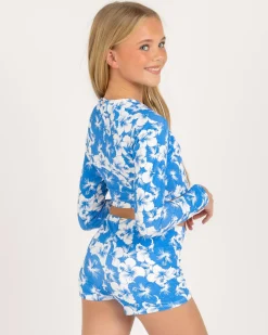 Girls' Aruba Crop Long Sleeve Rash Vest Set