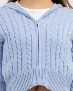 Girls' Bailee Hooded Cable Knit Jumper