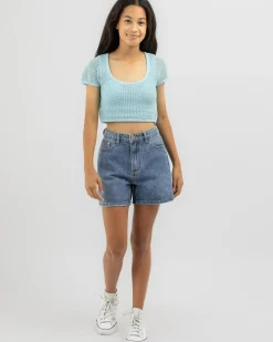 Girls' Byron Mid Denim Shorts
