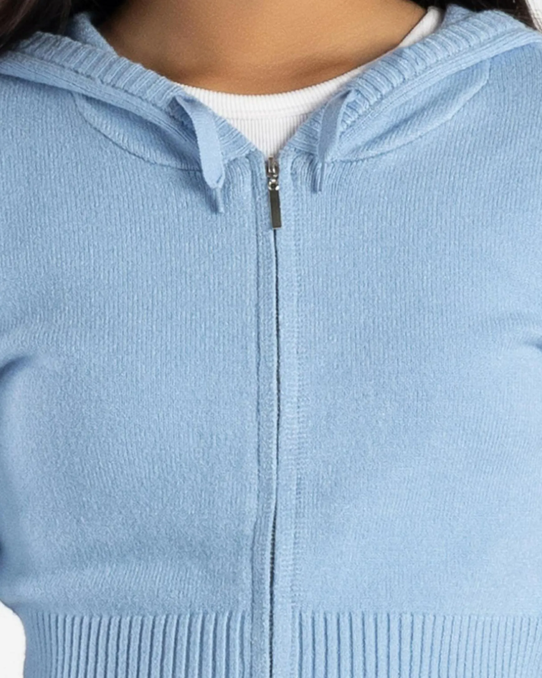 Girls' Cora Hooded Zip Knit Jumper