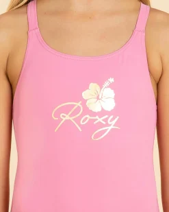 Girls' Hibiscus One Piece Swimsuit