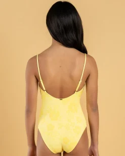 Girls' Hibiscus Scrunch One Piece Swimsuit