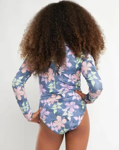 Girls' Hidden Garden Long Sleeve Surfsuit
