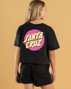 Girls' Style Dot Oversized Cropped T-Shirt