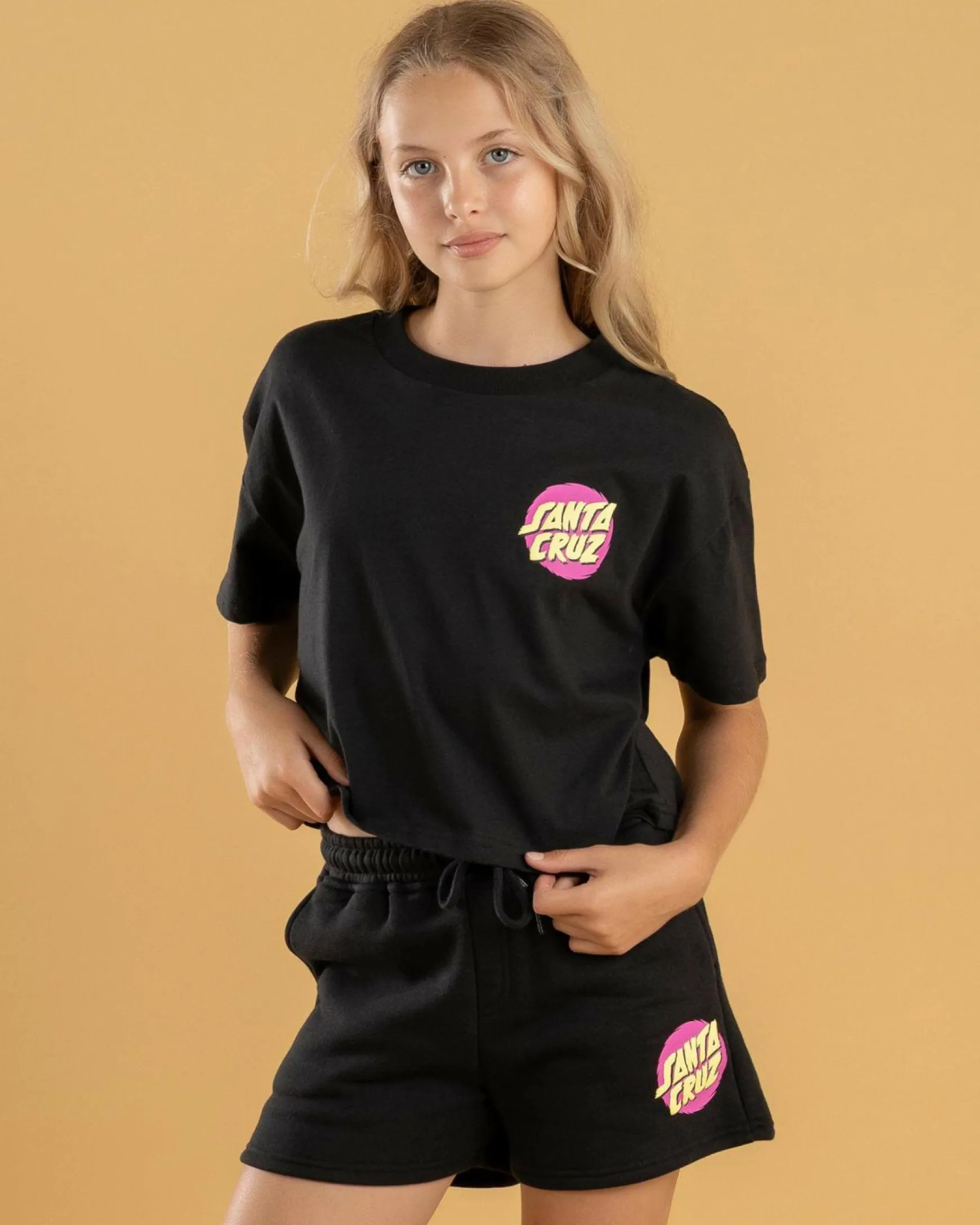Girls' Style Dot Oversized Cropped T-Shirt
