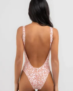 Islander Floral Scoop Neck One Piece Swimsuit