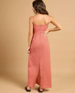 Lola Check Gathered Maxi Dress