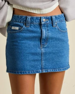 Mavericks Low Rise Denim Mini Skirt