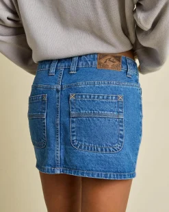 Mavericks Low Rise Denim Mini Skirt