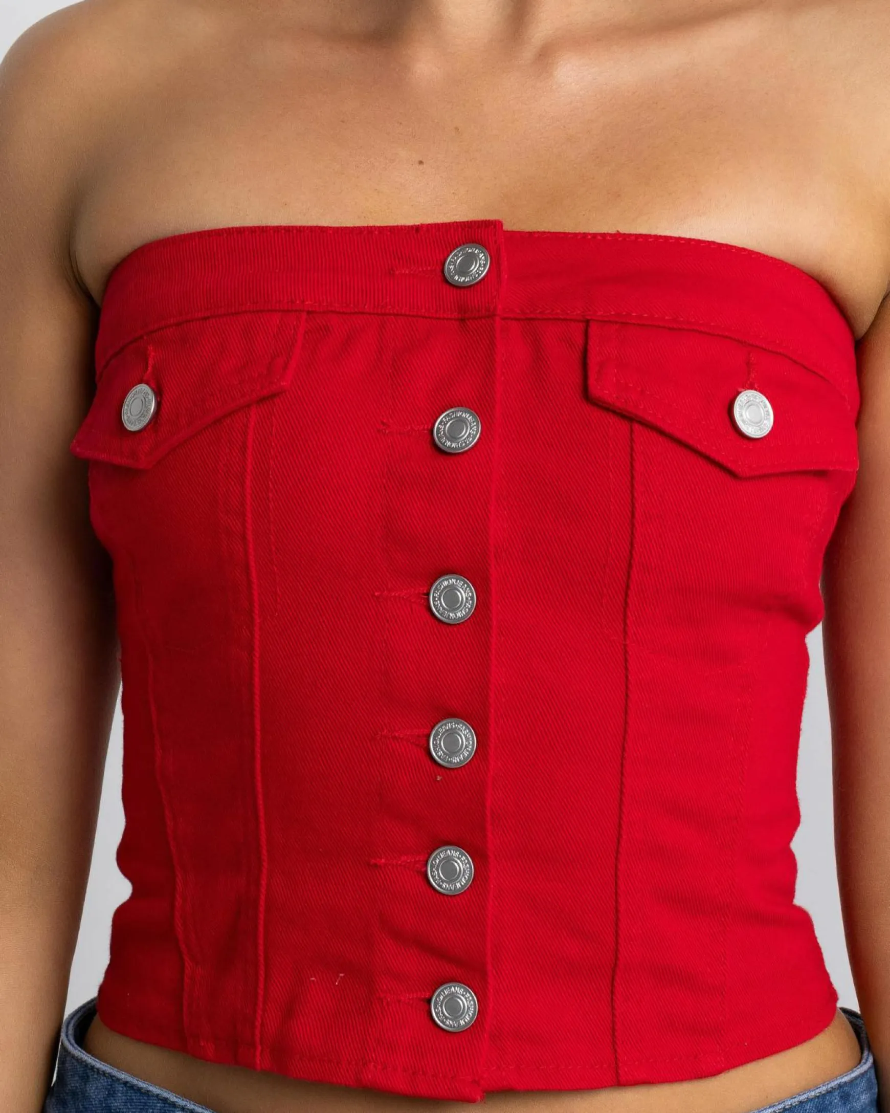 Nicole Denim Tube Vest