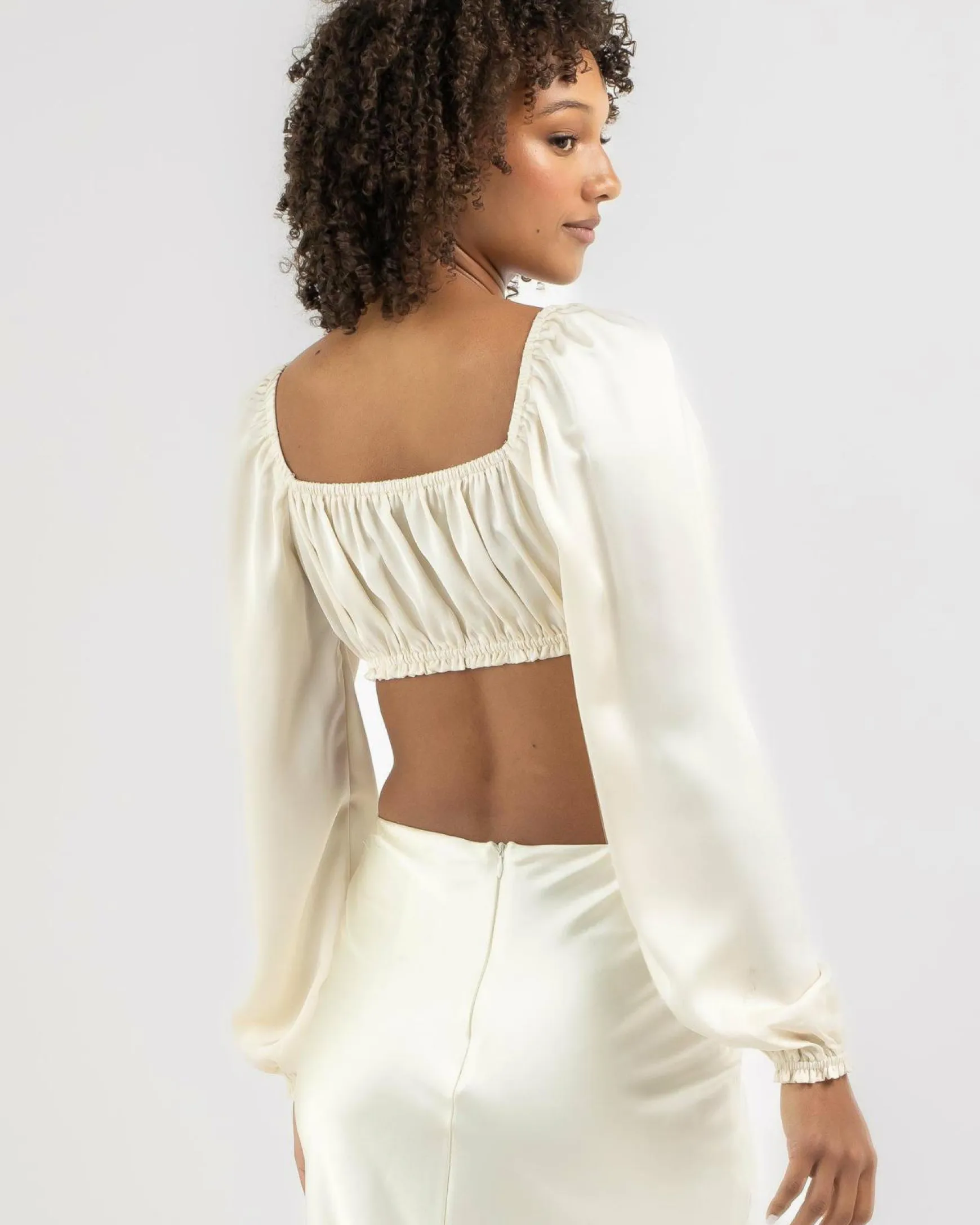 Ollie Satin Tie Up Top