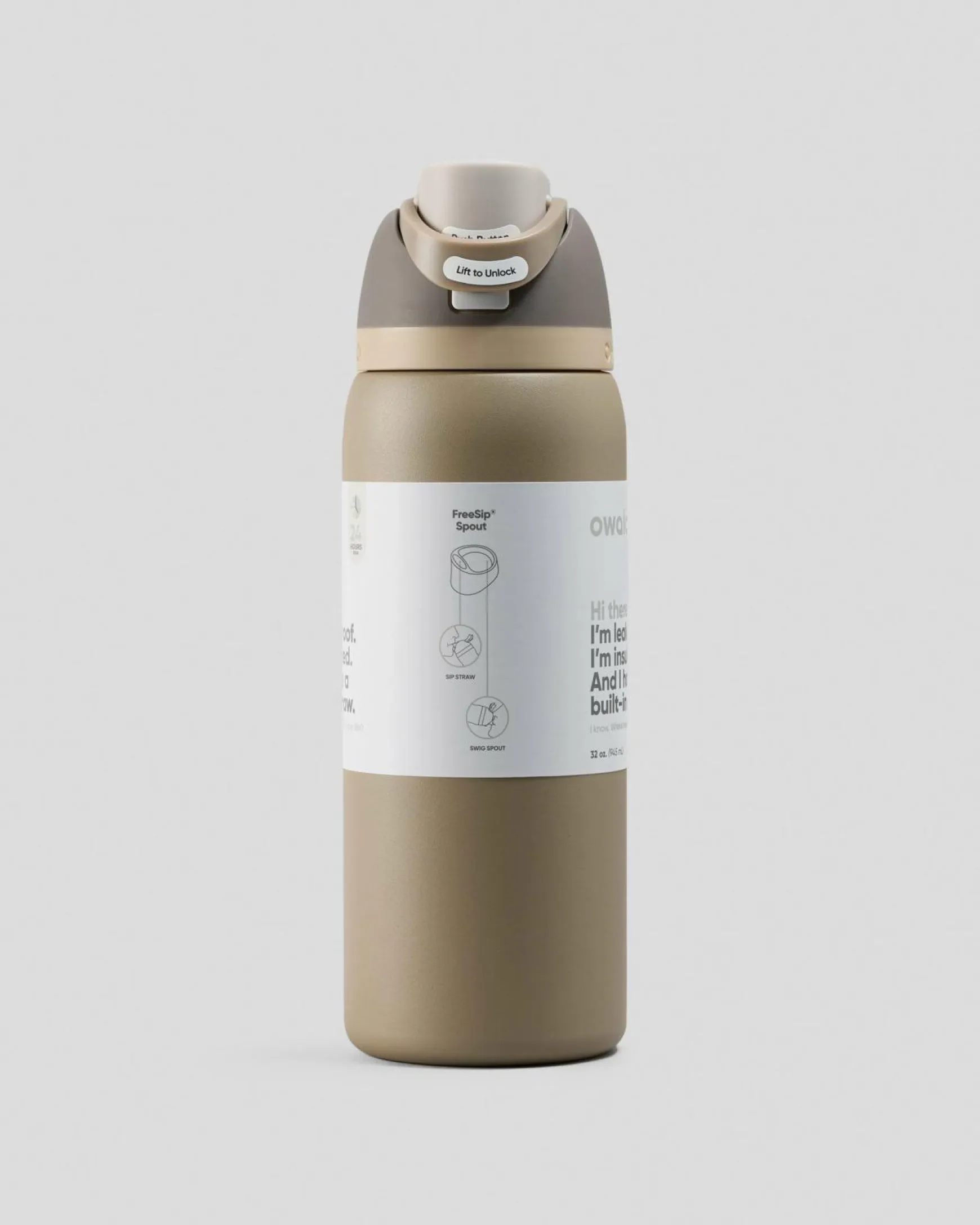 32oz FreeSip Stainless Steel Water Bottle
