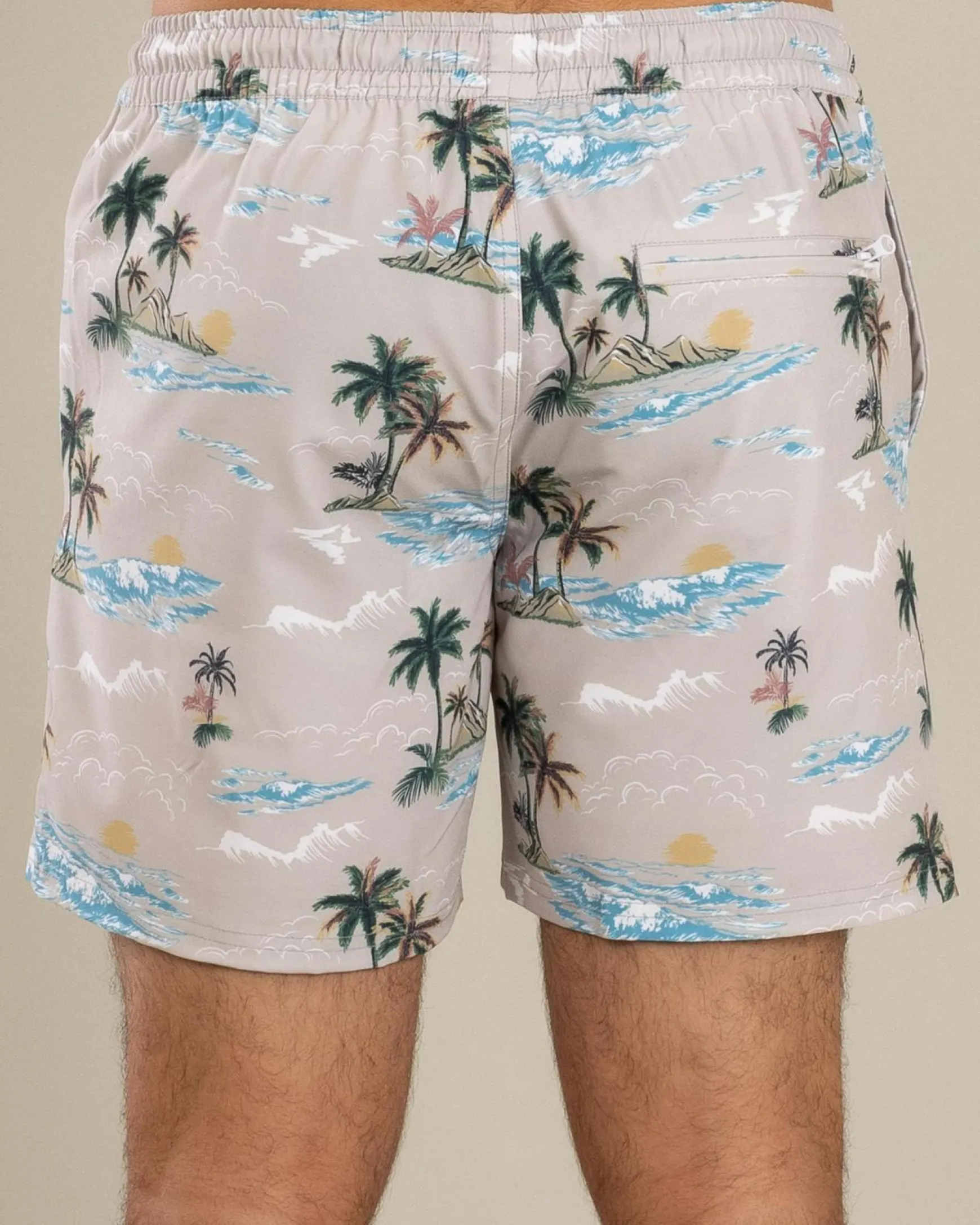 Palm Elastic Waist Shorts