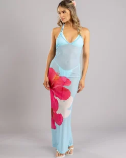 Paradise Mesh Long Cover Up