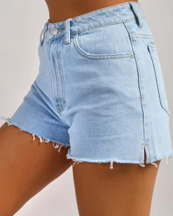 Penny Kick Flare Denim Shorts