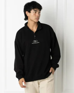 Pill Icon 1/4 Zip Crewneck Sweatshirt