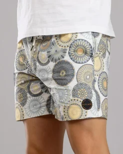 Radial Elastic Waist Shorts