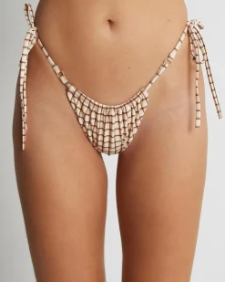 Rumi Check Gathered Tie Side Itsy Bikini Bottom